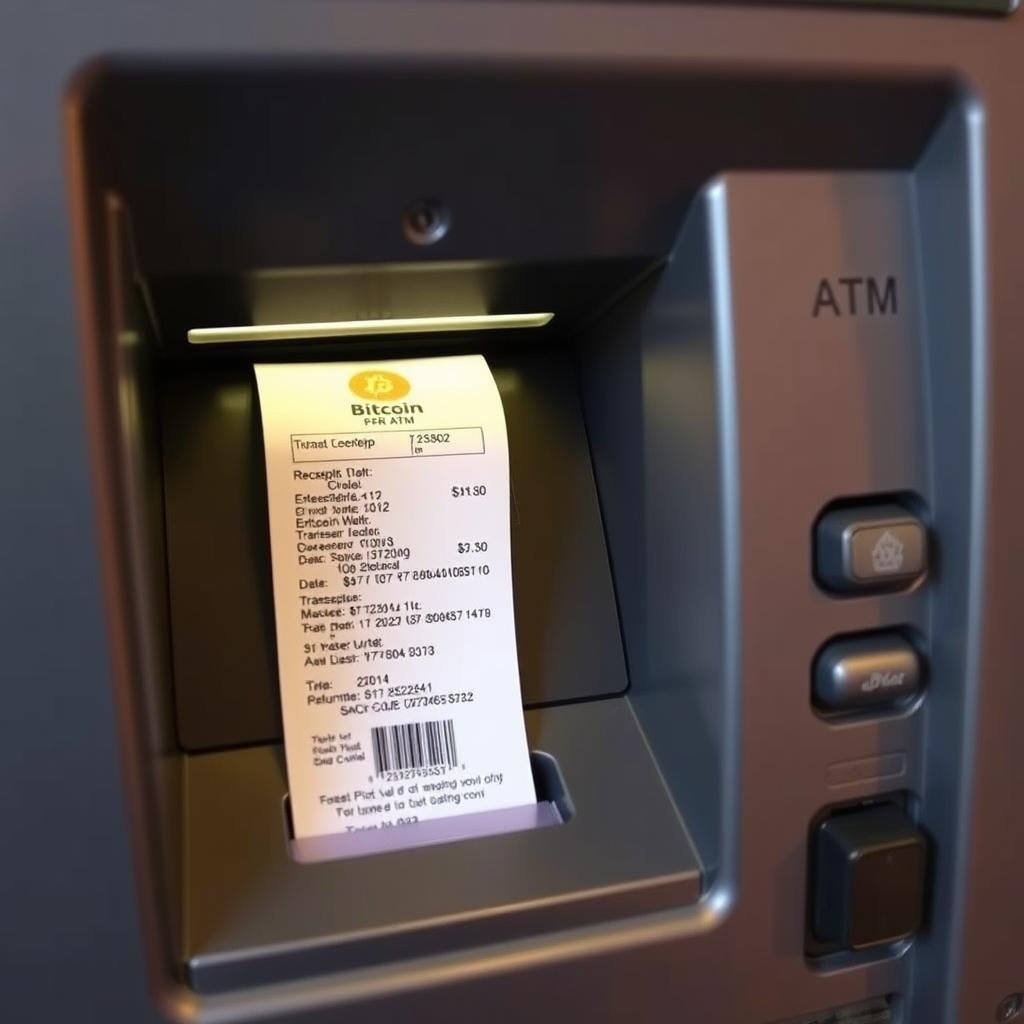 Step 5: Receipt printing from non-KYC Bitcoin ATM
